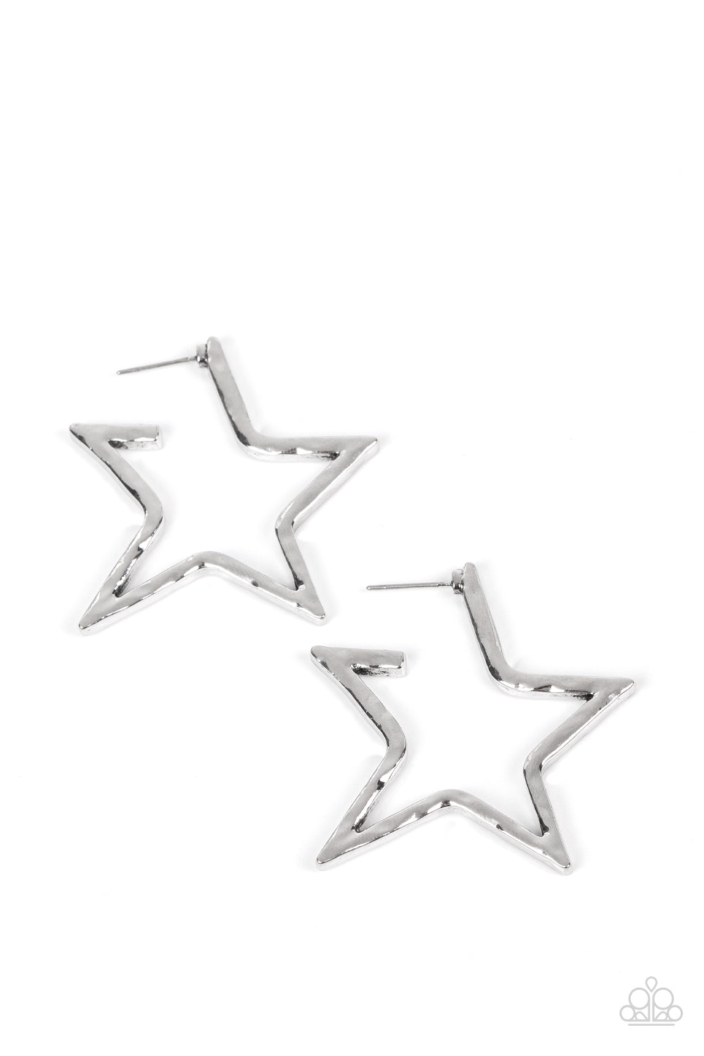 All-Star Attitude Silver Earrings Paparazzi