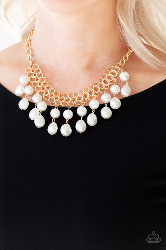 5th Avenue Fleek - Gold - White Pearls Paparazzi